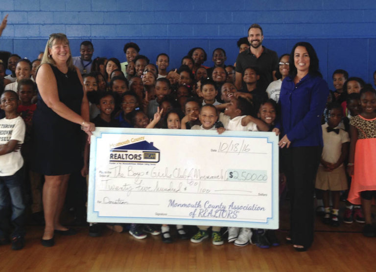 Monmouth County Association of Realtors® presents check to The Boys and Girls Clubs of Monmouth County