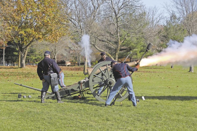 MONTGOMERY TOWNSHIP: Spectators drawn to Civil War-era artillery unit at Veterans Day celebration