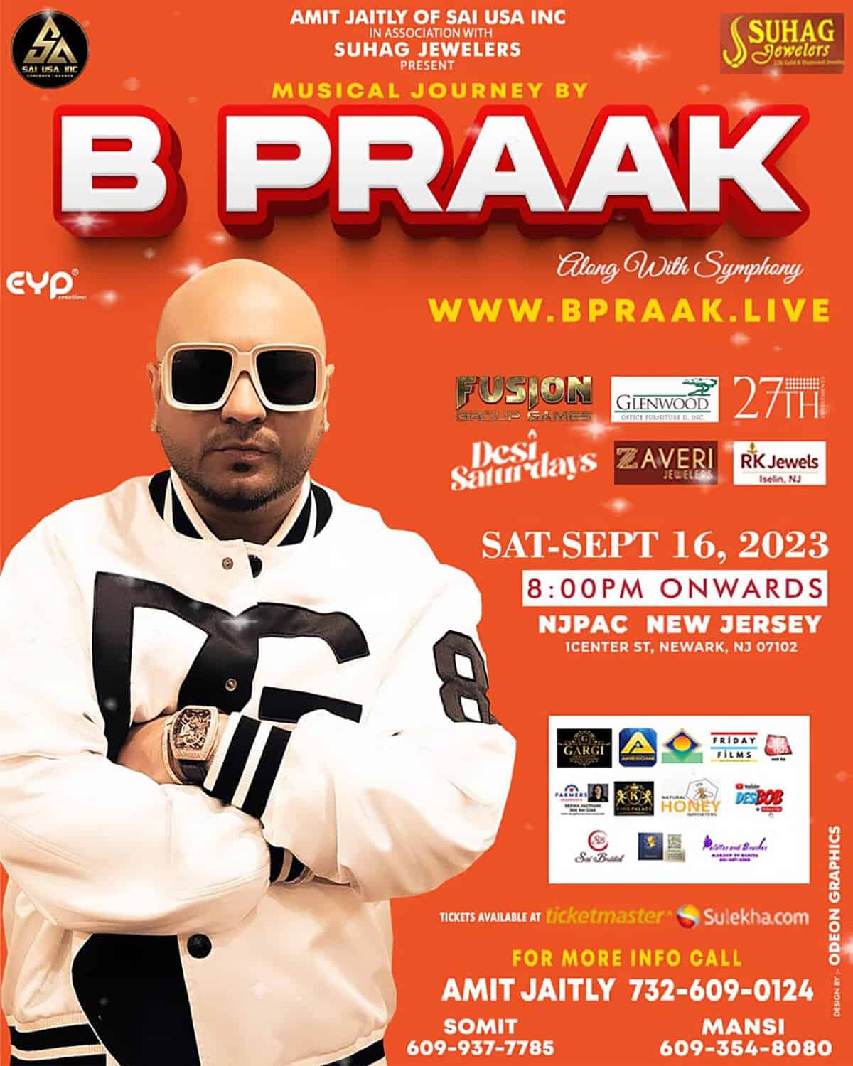 B Praak -  Live In Concert -  New Jersey Performing Arts Center, Newark, NJ