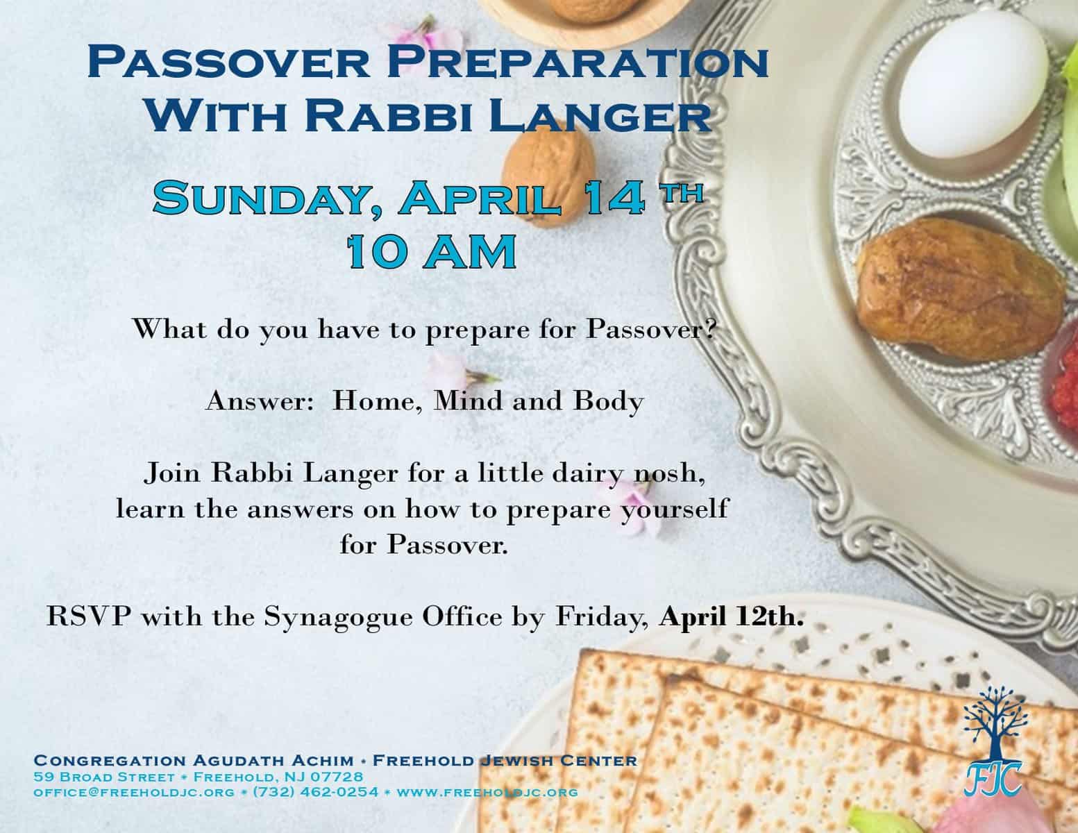 Passover Preparation with Rabbi Nathan Langer