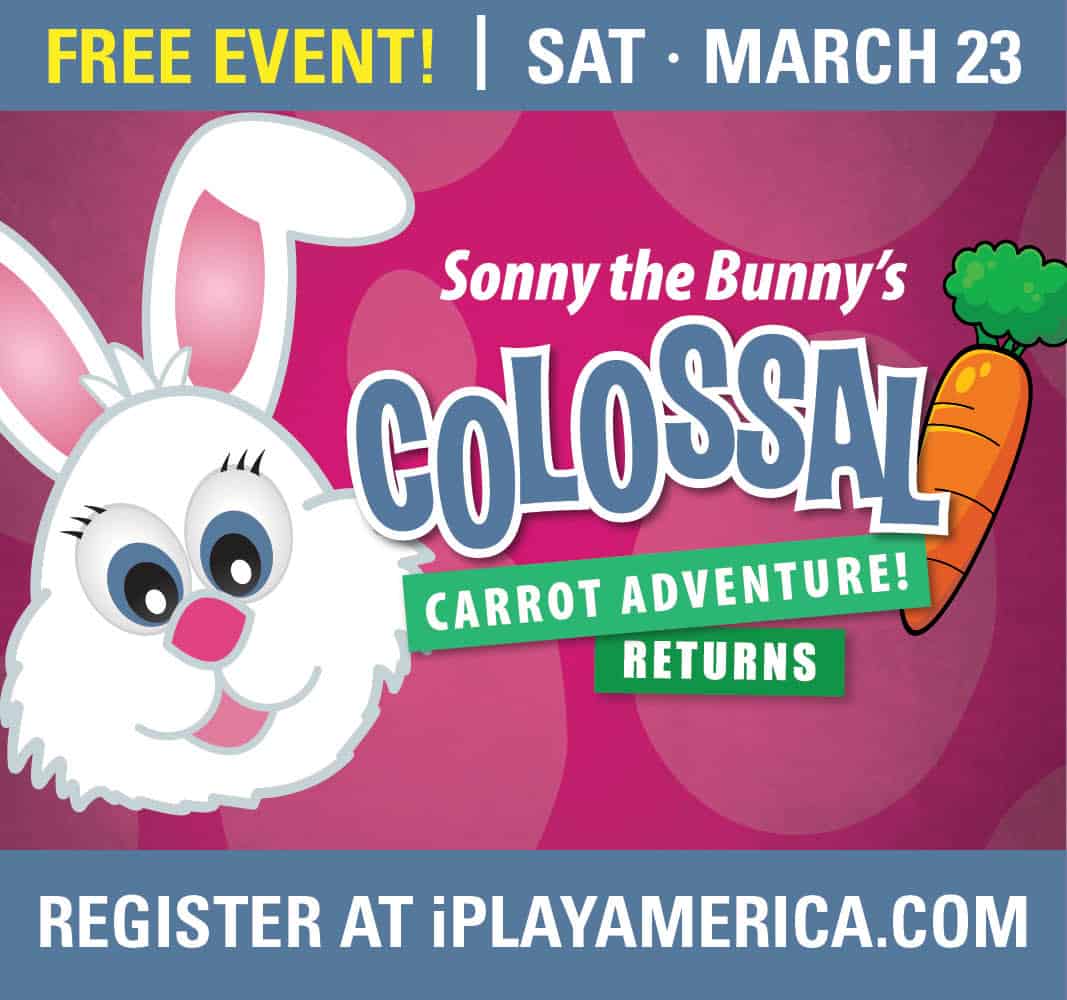 Sonny the Bunny Returns for the Colossal Carrot Adventure at iPlay America!