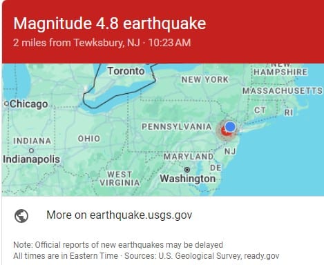 Towns feel 4.7 magnitude earthquake