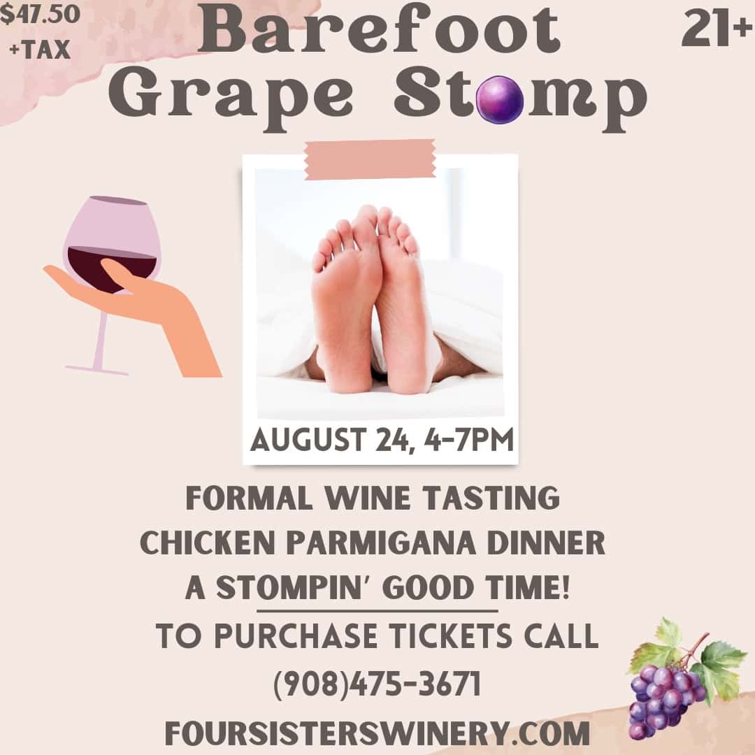 Barefoot Grape Stomp at Four Sisters Winery