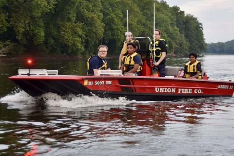 Fire company practices river rescue