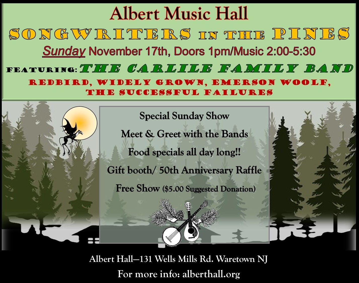 Albert Music Hall - Songwriters in the Pines