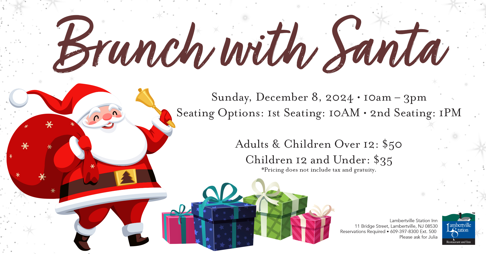 Brunch with Santa at Lambertville Station Restaurant and Inn