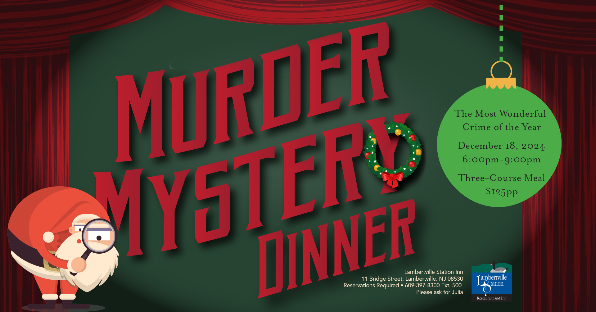 Murder Mystery Dinner at Lambertville Station