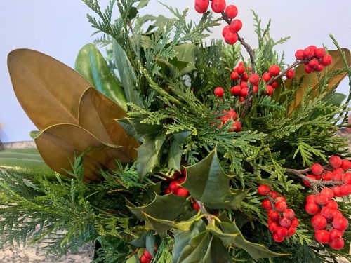 Holiday Arrangements & Wine Tasting